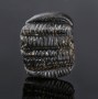Ancient Roman glass ribbed bead from Central Europe